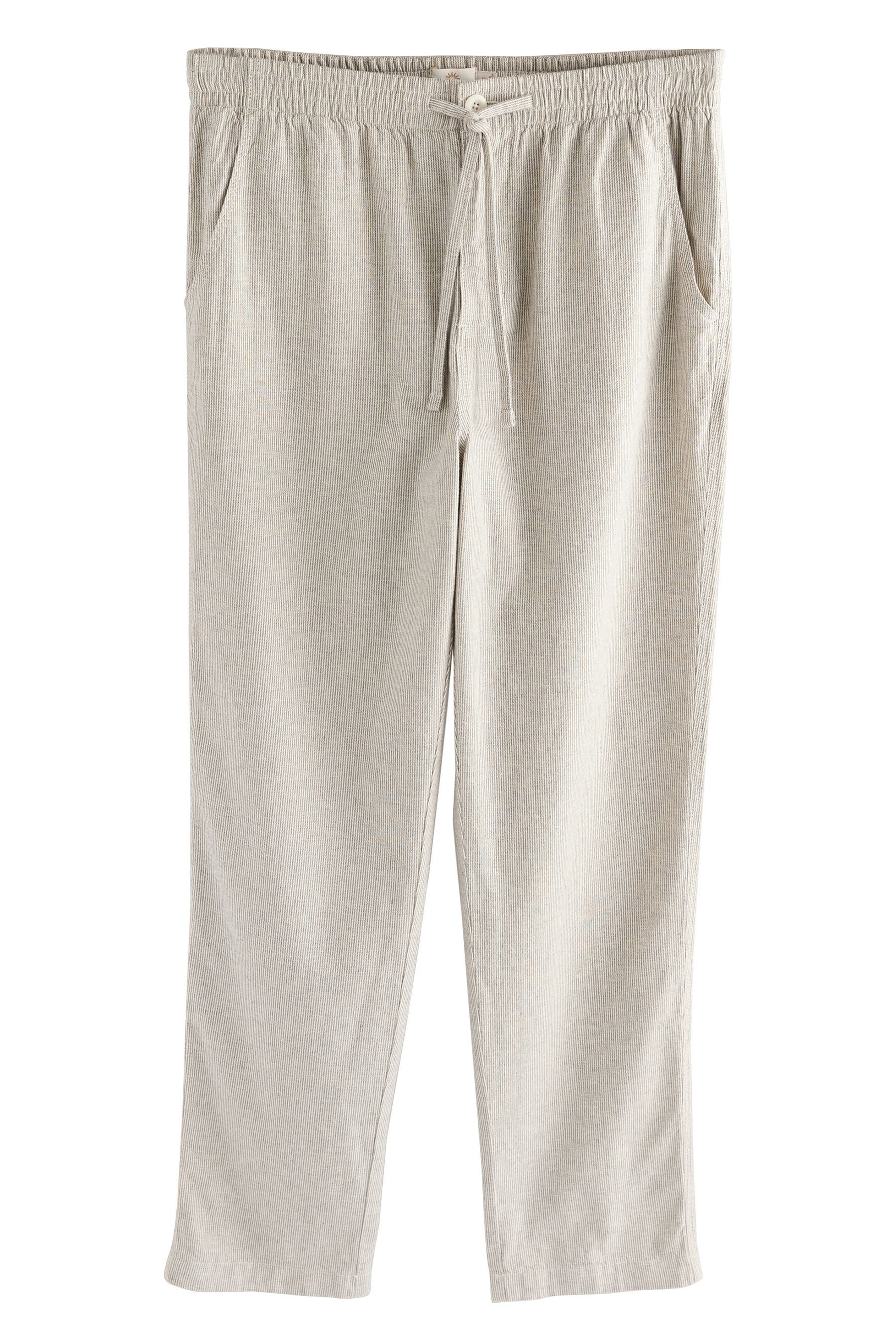 Next Leinenhose Gestreifte Hose aus Baumwolle günstig online kaufen
