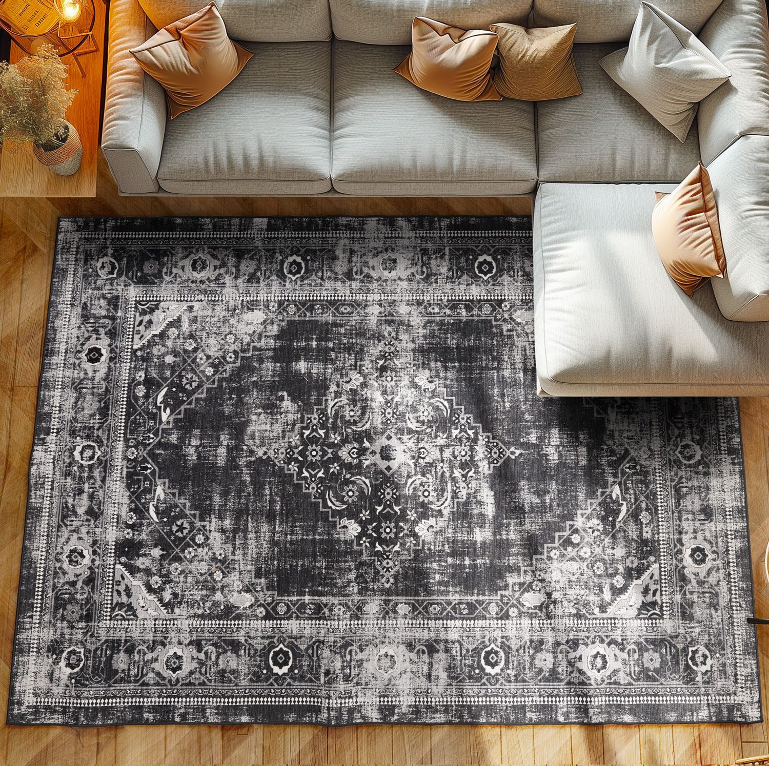 SIMPEX24 Designteppich Orientalisch Design, Läufer, Höhe: 7 mm, Waschbarer günstig online kaufen