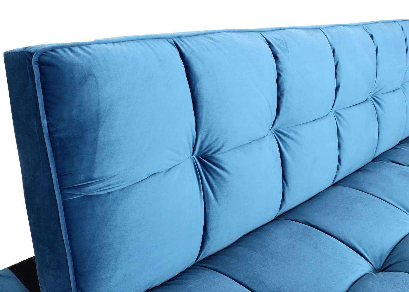 blau Mit blau MCW Sofa Schlaffunktion, verstellbare Rückenlehne, MCW-K21, Nosagfederung |