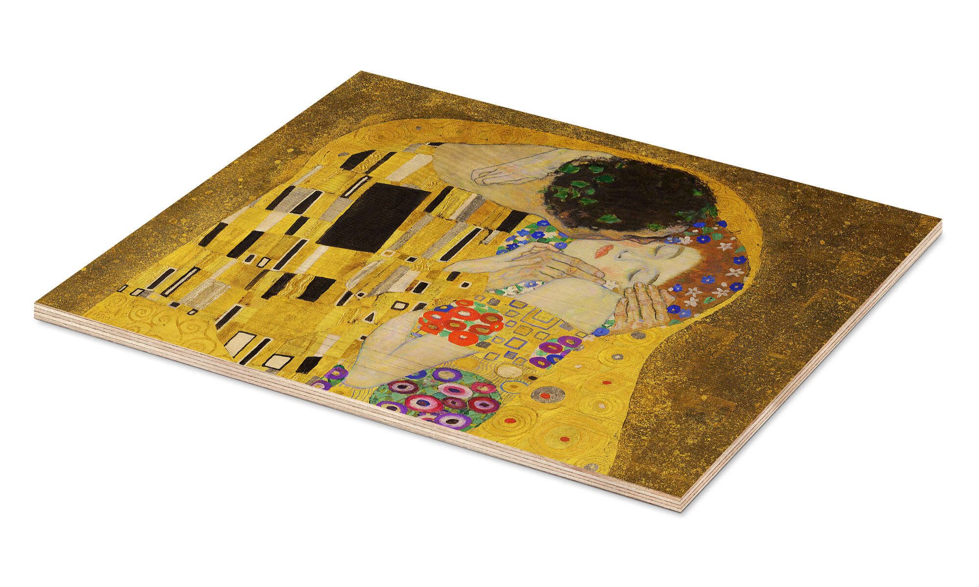 Posterlounge Wandbild Der Kuss (Detail) III, Gustav Klimt, erhältlich als Poster, Leinwandbild, Wandsticker oder Acrylglasbild