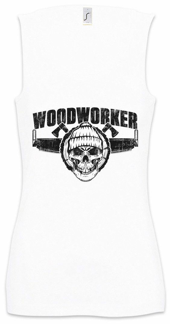 Tanktop Woodworker V Ärmelloses Damen T-Shirt Holzfäller Axt Waldarbeiter