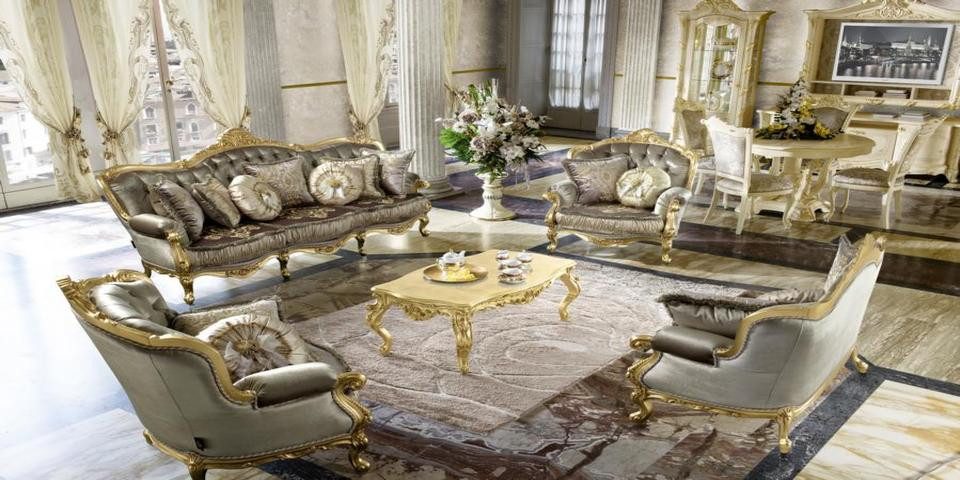 Xlmoebel Polstergarnitur Designer-Polstergarnitur mit Relax-Funktion in hochwertigem Textil, (Sofagarnitur 3 + 2 + 1 + 1 Sitzer), Hergestellt in Europa