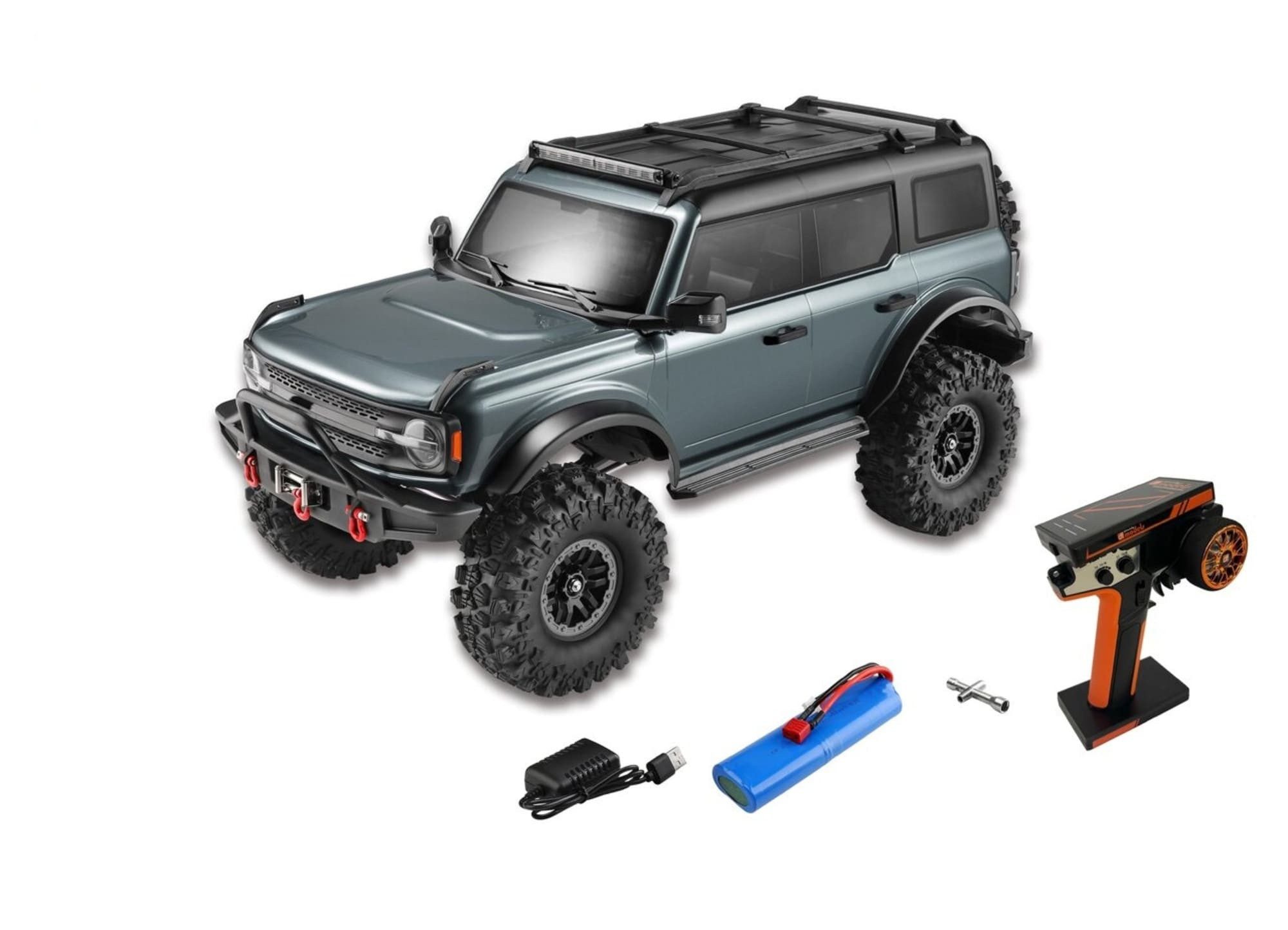 RC-Buggy DF Models RC Crawler DF-4S Varant Metallic Grau 313mm Scale RTR Set