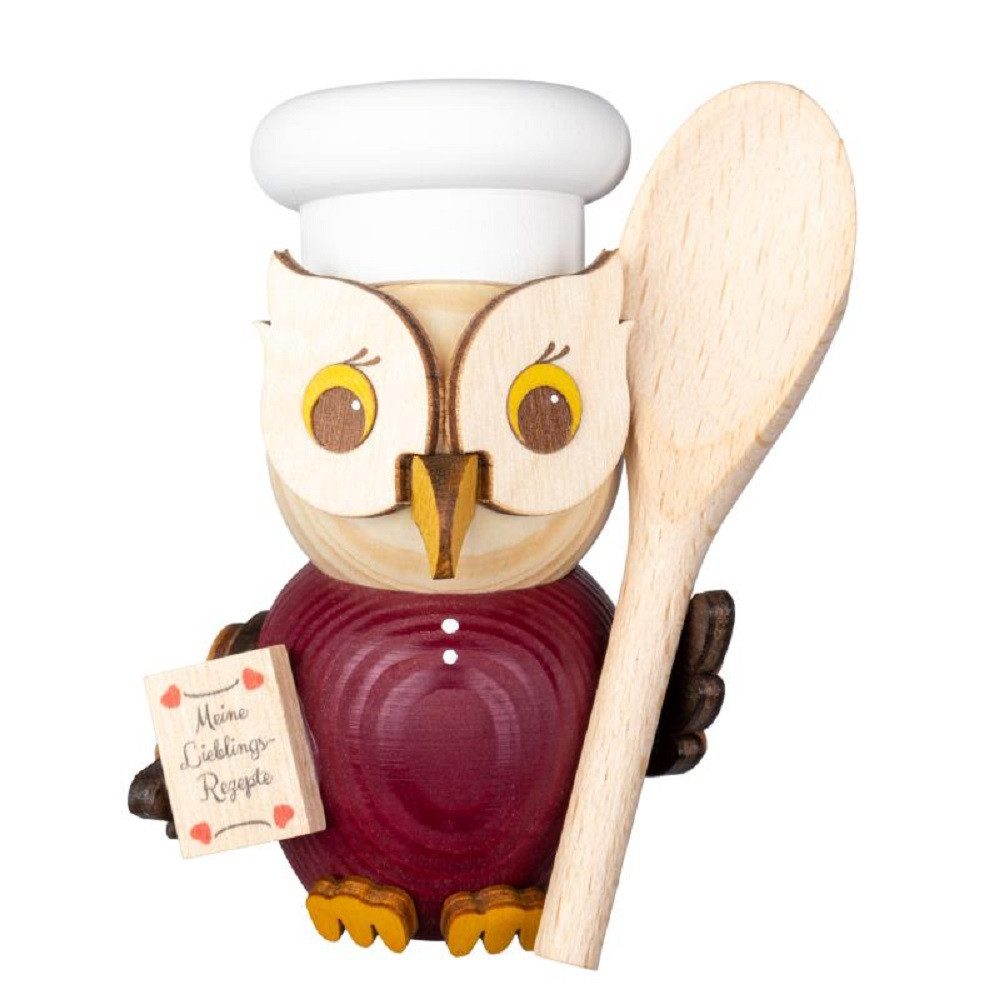 Kuhnert Dekofigur MINI Eule (7 cm) erzgebirgische Holzkunst