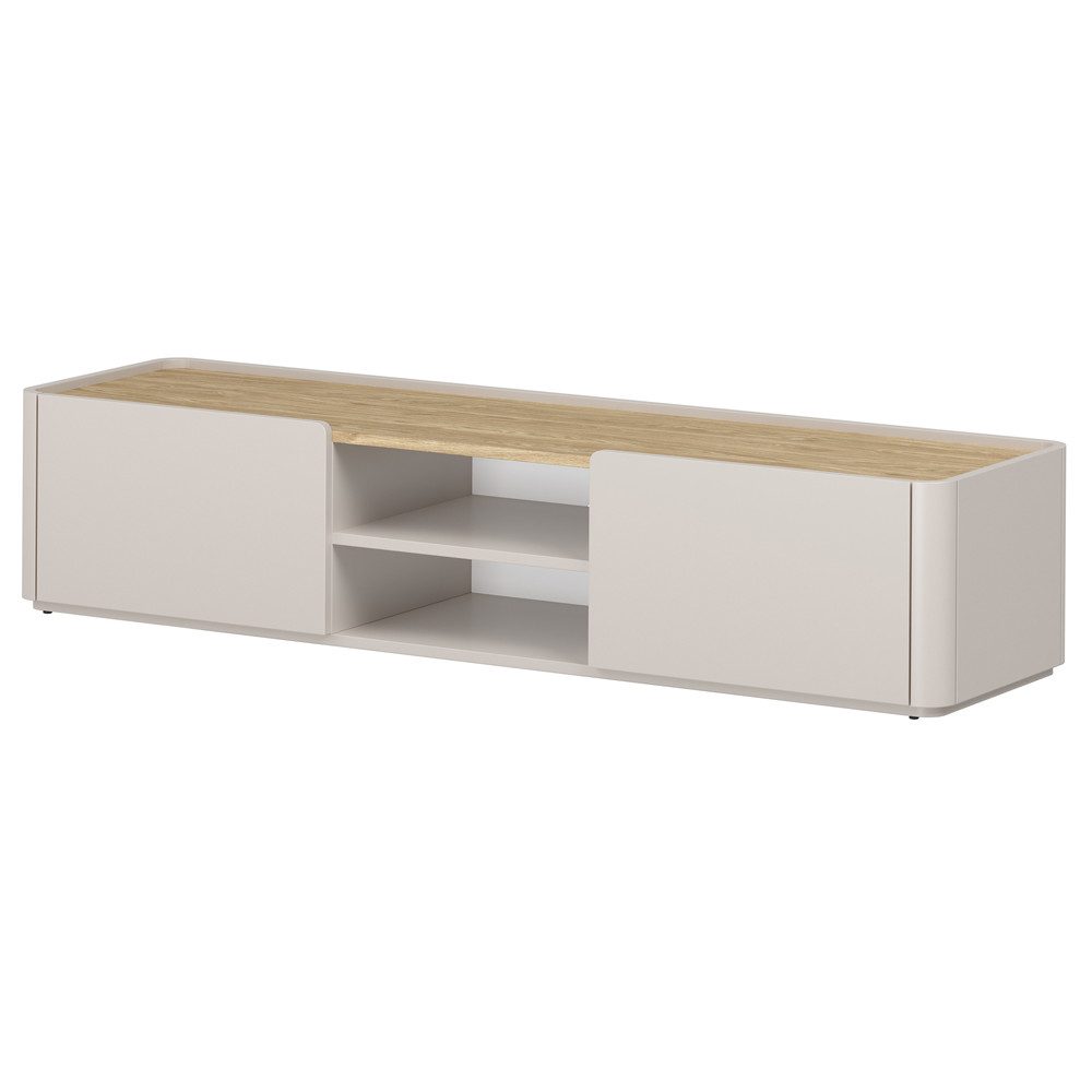 Lomadox Lowboard ELOY-141, Kaschmir Beige Eiche Dekor 170 cm grifflos Softclose Schublade