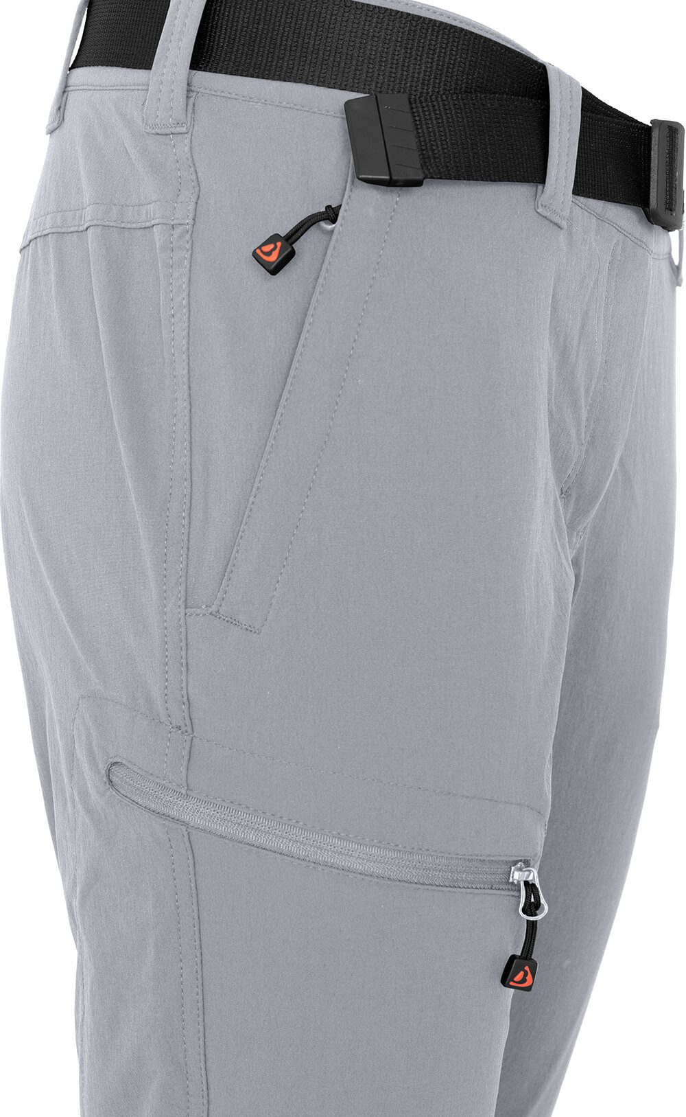 Bergson Outdoorhose BARLEE Capri (slim) Damen 3/4 Wanderhose, vielseitig, pflegeleicht, Normalgrößen, hellgrau