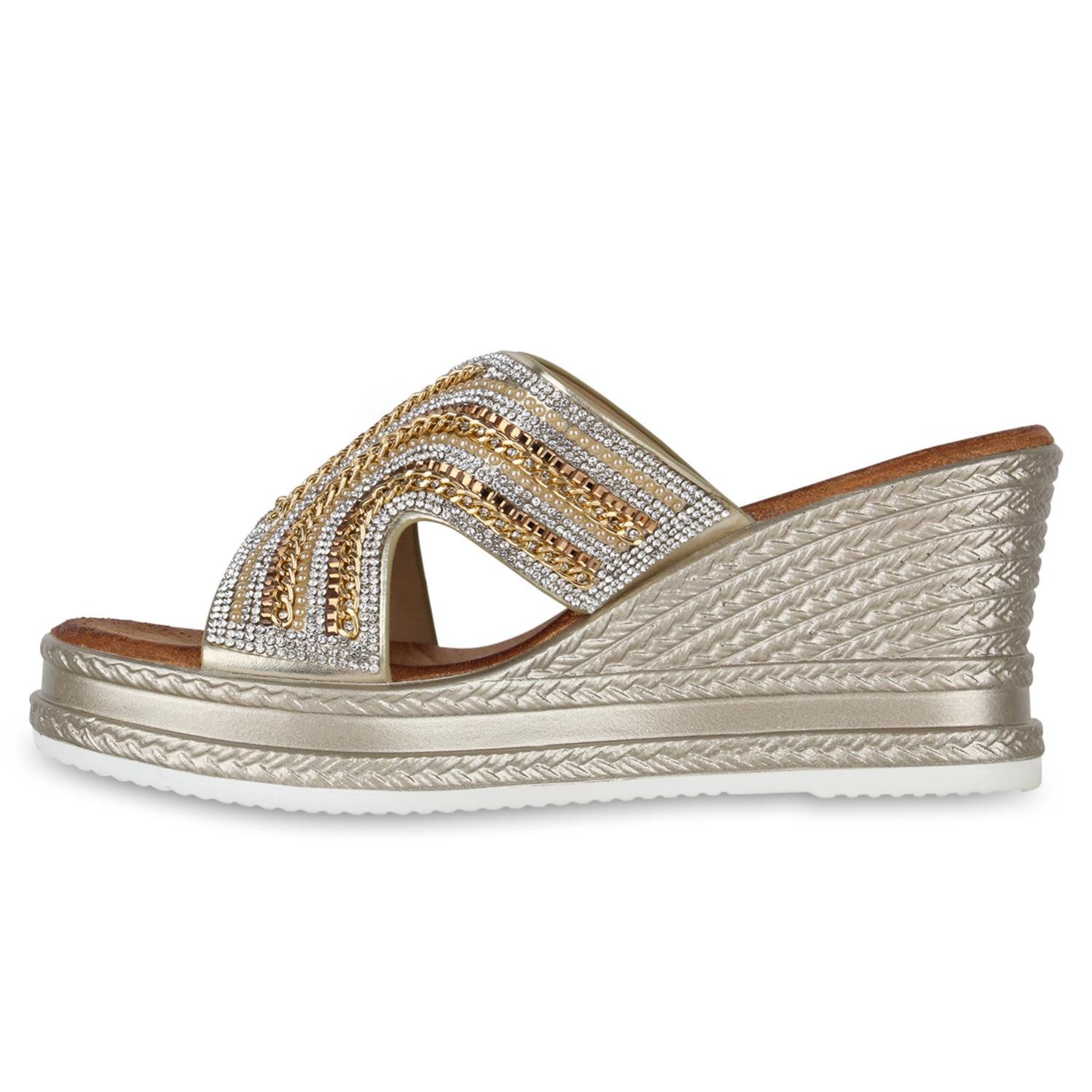 VAN HILL 840997 Sandalette Damen Pantoletten günstig online kaufen