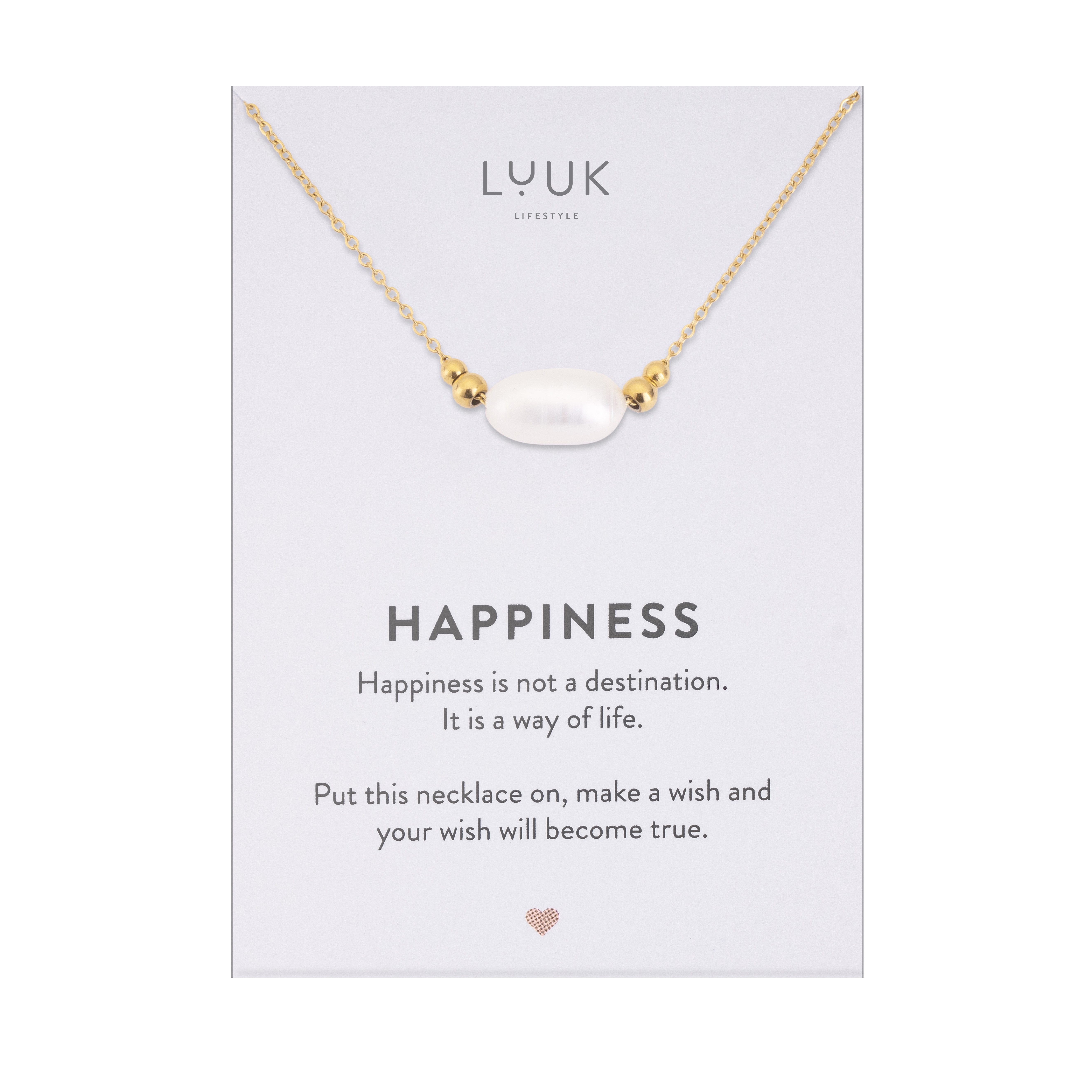 LUUK LIFESTYLE Kette mit Anhänger Perle (oval), Perlen Halskette
