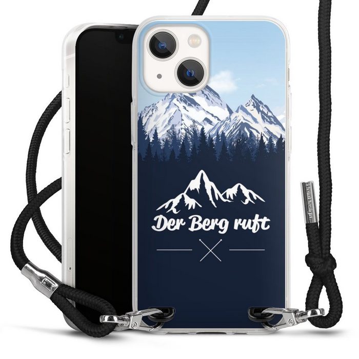 DeinDesign Handyhülle Wanderlust Berg Himmel Winterparadies Apple iPhone 13 Mini Handykette Hülle mit Band Case zum Umhängen
