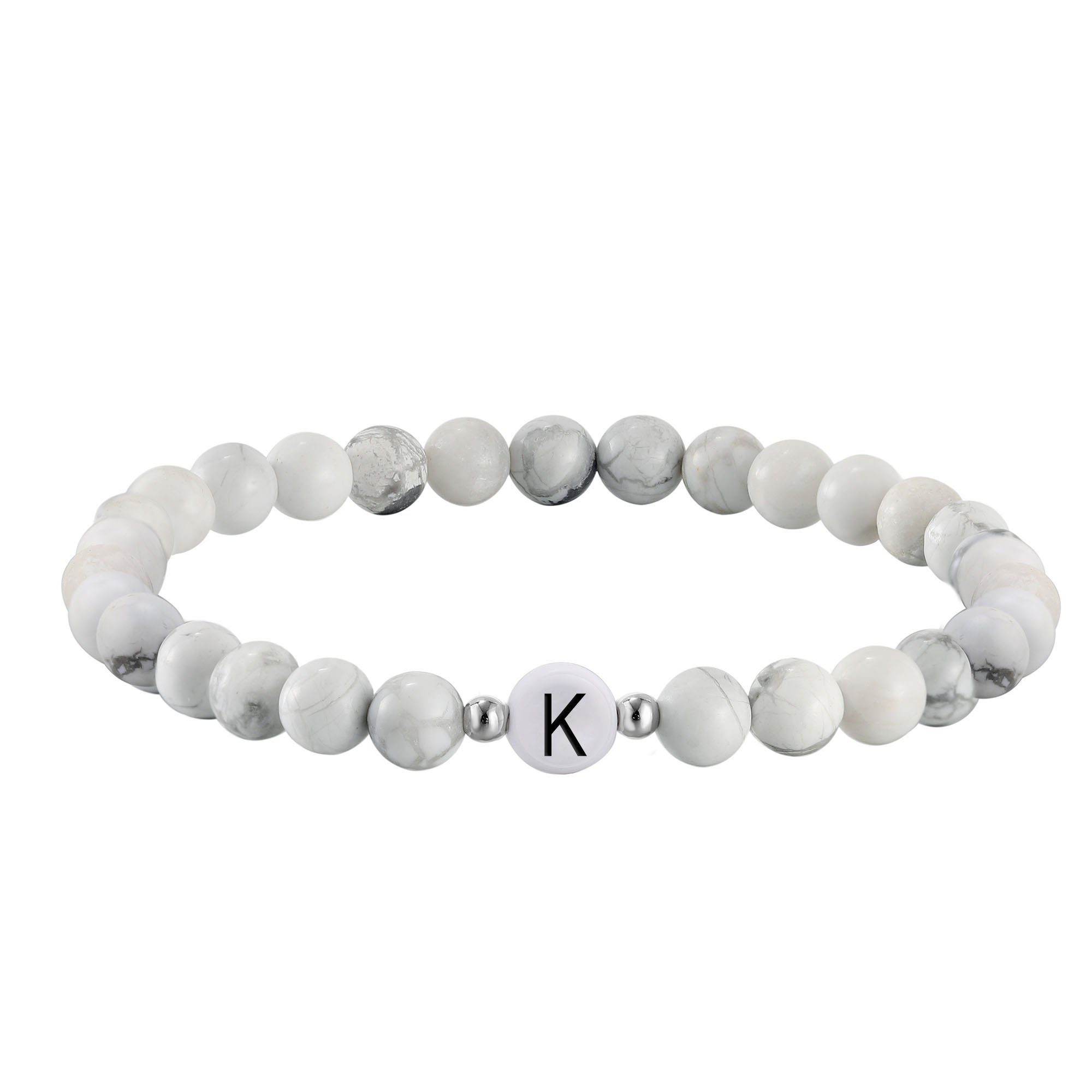 Armband Armschmuck aus Howlith, in weiß