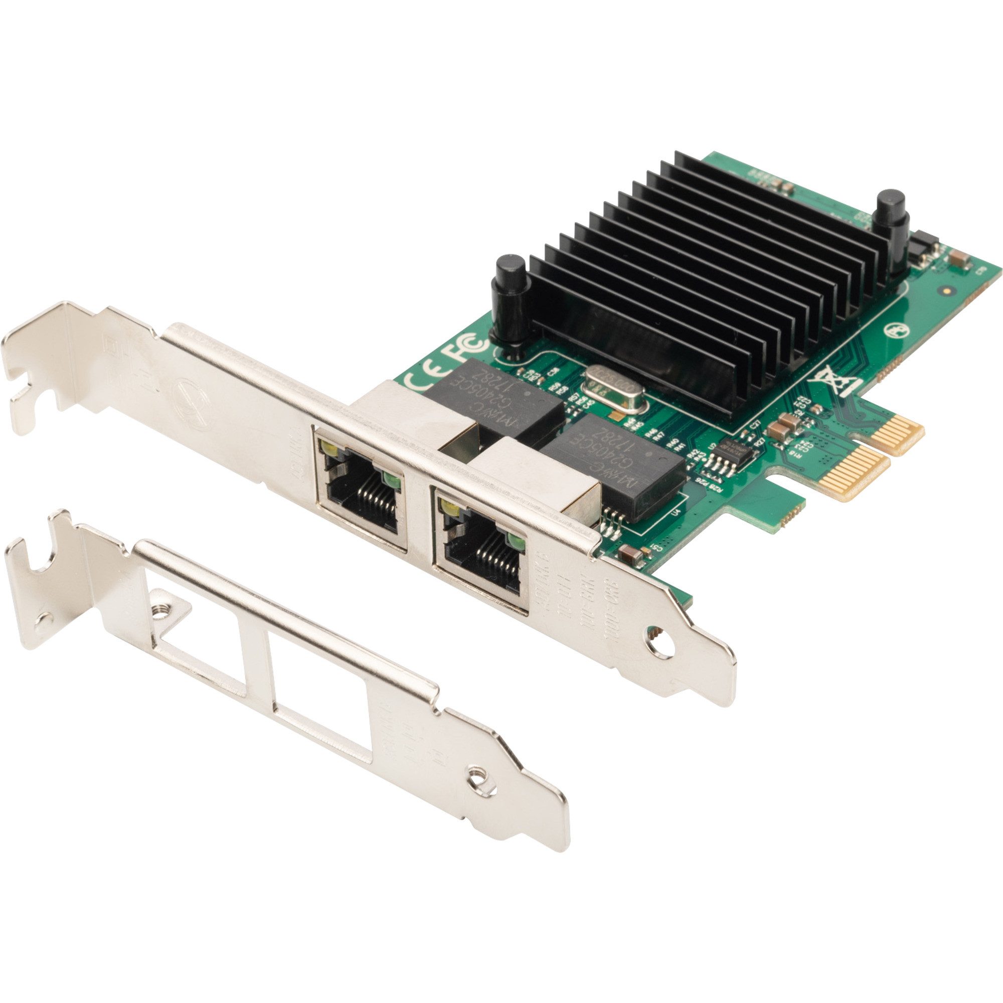 Digitus 2 Port Gigabit Ethernet, LAN-Adapter Netzwerk-Adapter