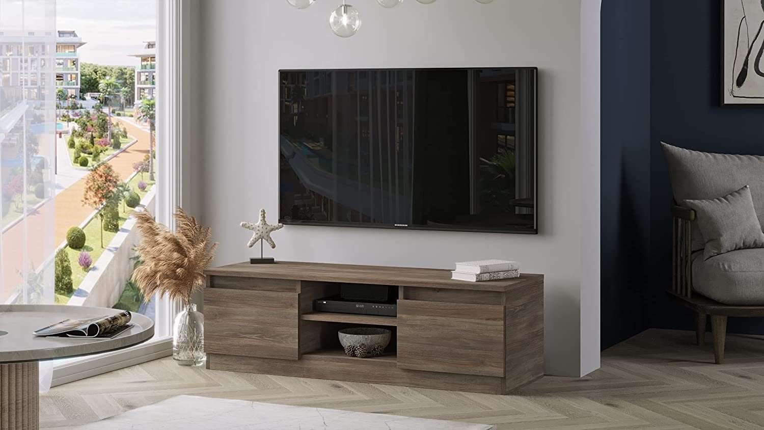 moebel-direkt-online TV-Rack Heike (Breite 120 cm, Mit Klapptüren), Breite 120 cm
