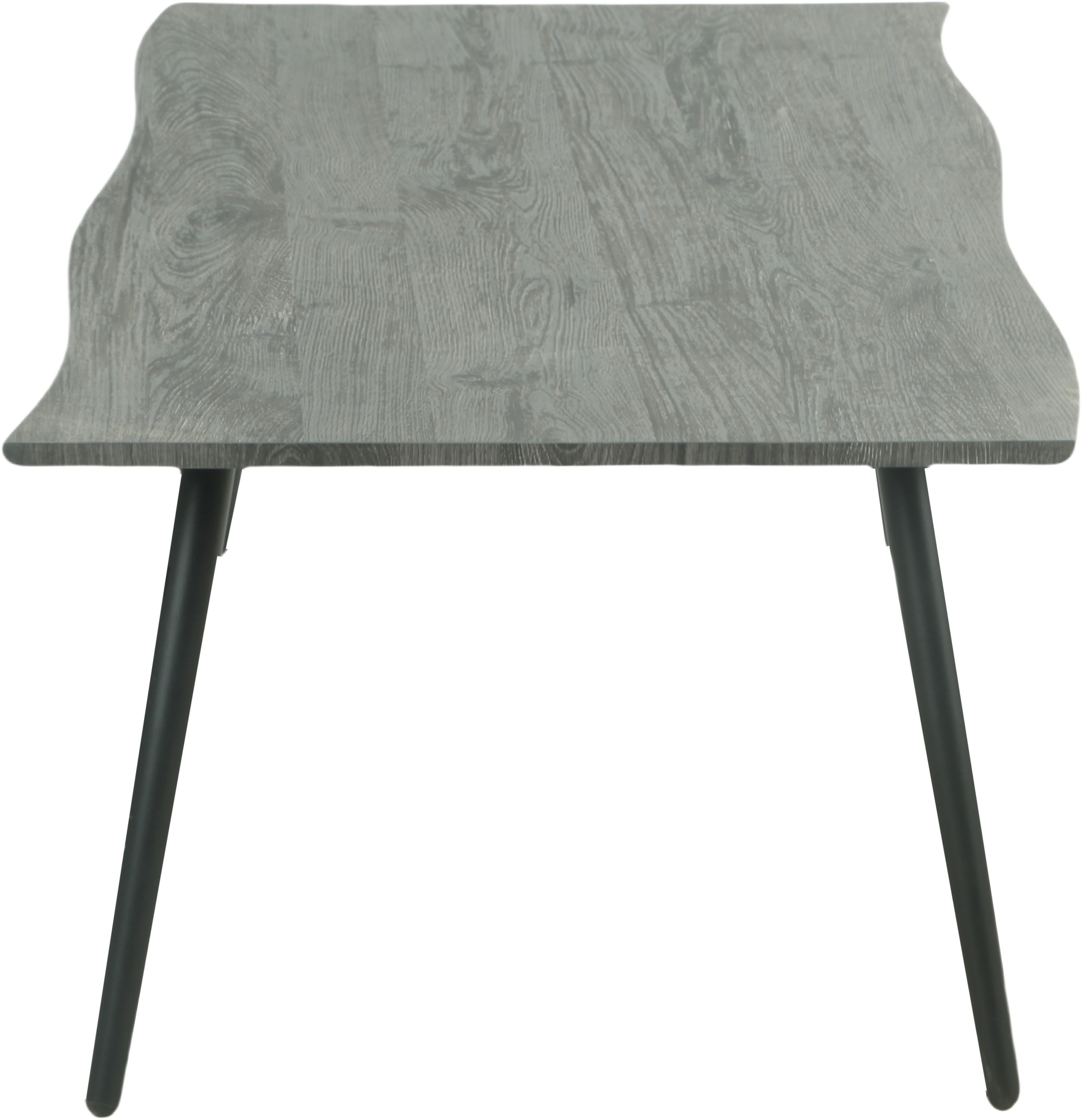 HELA Couchtisch ZAGREB (1-St), Baumkantenoptik,Vierfuß,Rundrohr,fest,110 x 60 cm