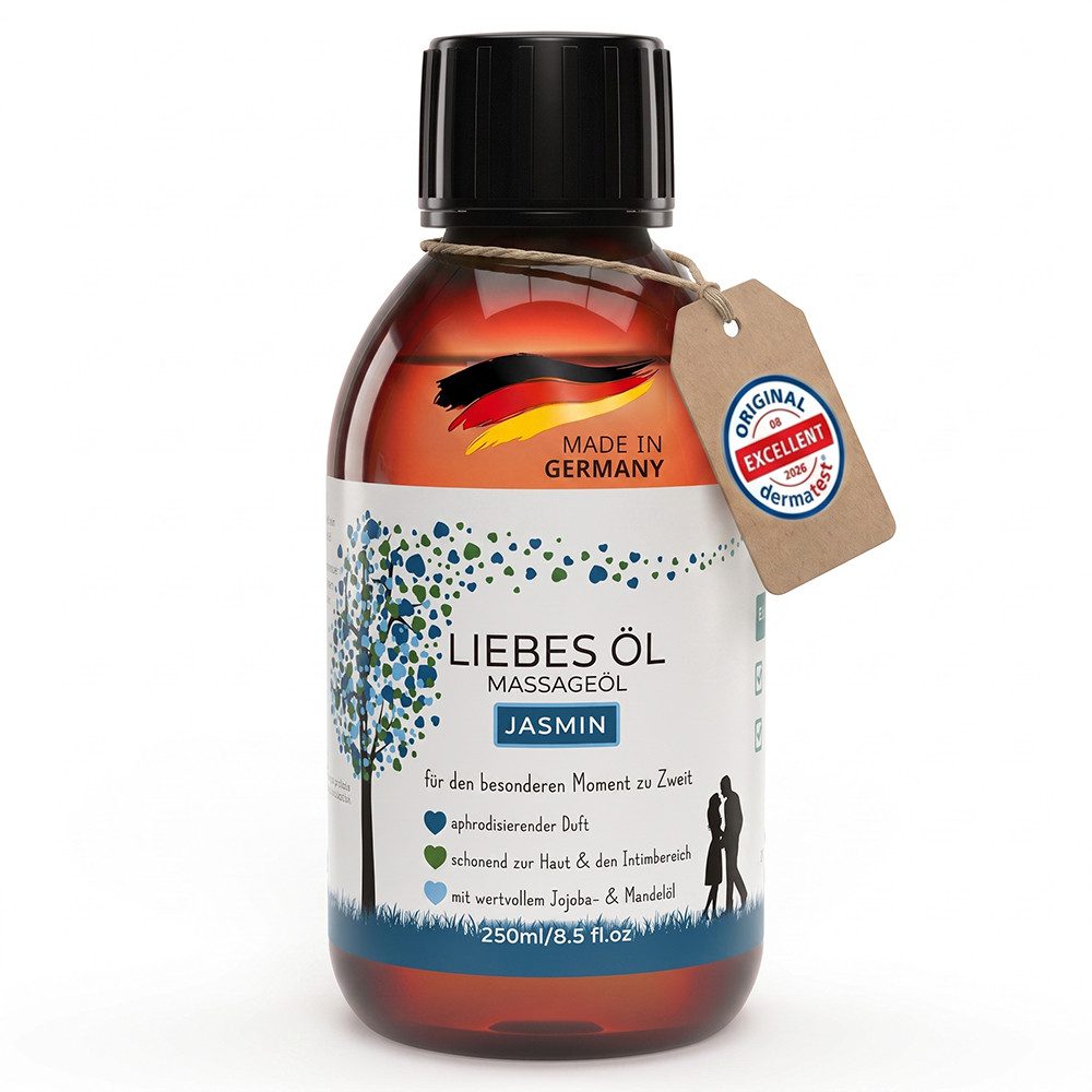 MakeLove Massageöl Sinnliches Liebesöl Pflegeöl für Partnermassagen & Ganzkörper-Massagen 250ml, Jasmin