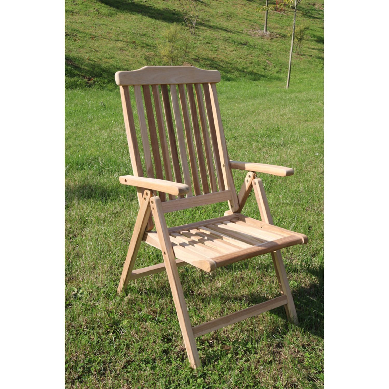 BURI Klappstuhl Teak Klappsessel Klappstuhl Gartenstuhl Gartensessel Campingstuhl