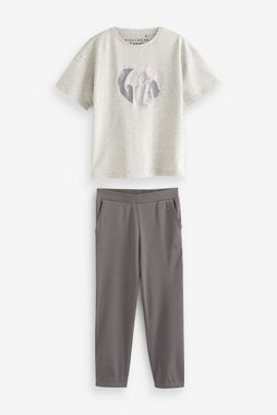 Next Pyjama 3er-Pack Schlafanzug mit Slogan und Jogginghose (6 tlg)