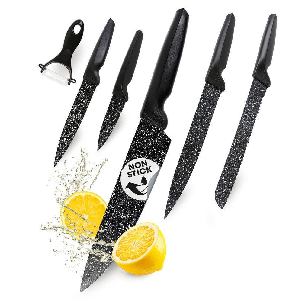 GOURMETmaxx Ножи-Set 6-tlg., Küchenmesser-Set (6-tlg), für müheloses Schneiden von Gemüse, Fleisch, Fisch, Brot