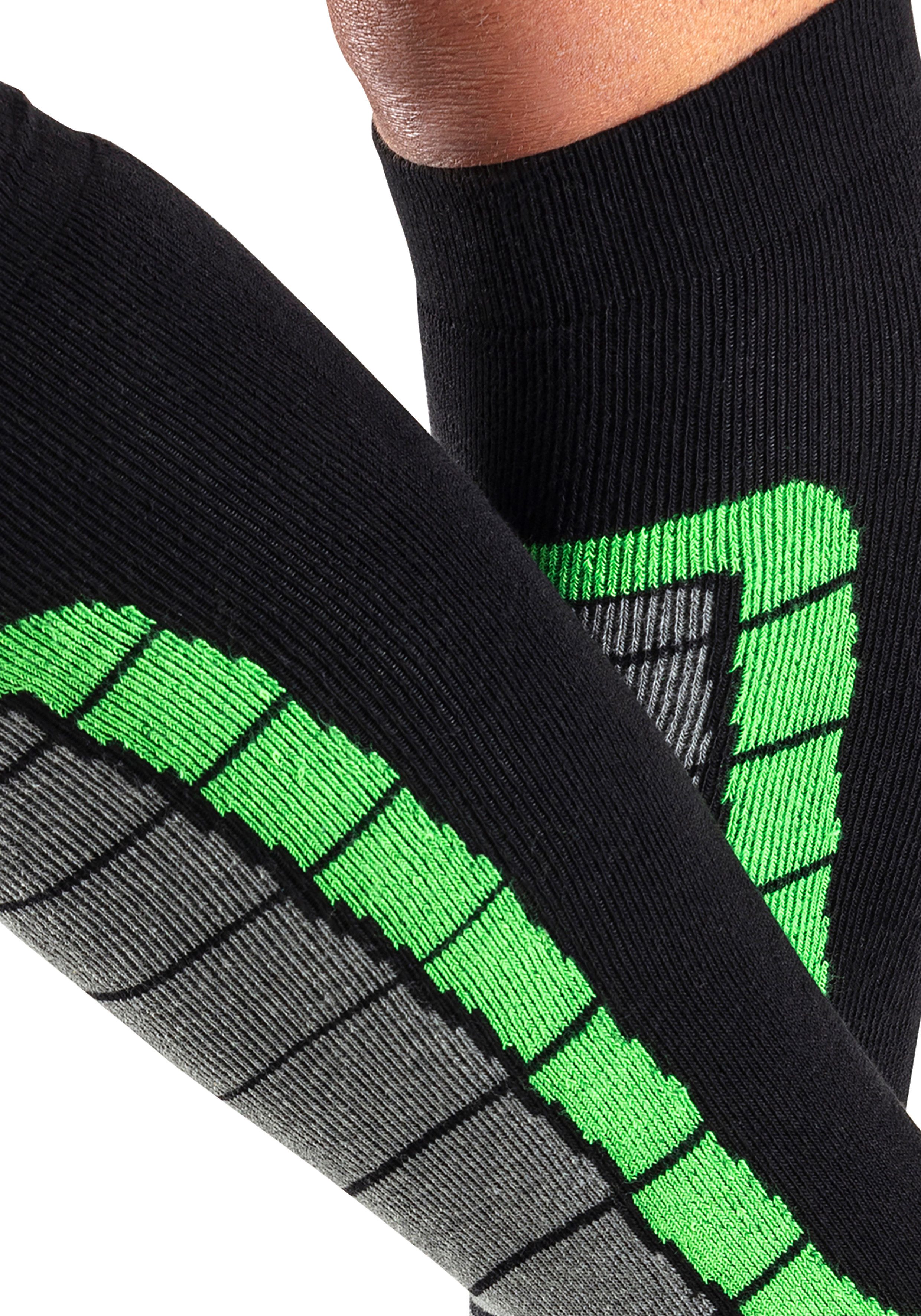 H.I.S Skistrümpfe Damen Herren gepolsterte Thermosocken Winterstrümpfe (Packung, 2-Paar) mit weichem Vollfrottee