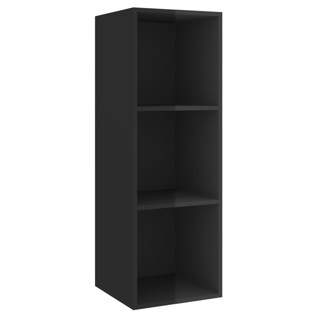 vidaXL TV-Wand TV-Wandschrank Hochglanz-Schwarz 37x37x107 cm günstig online kaufen