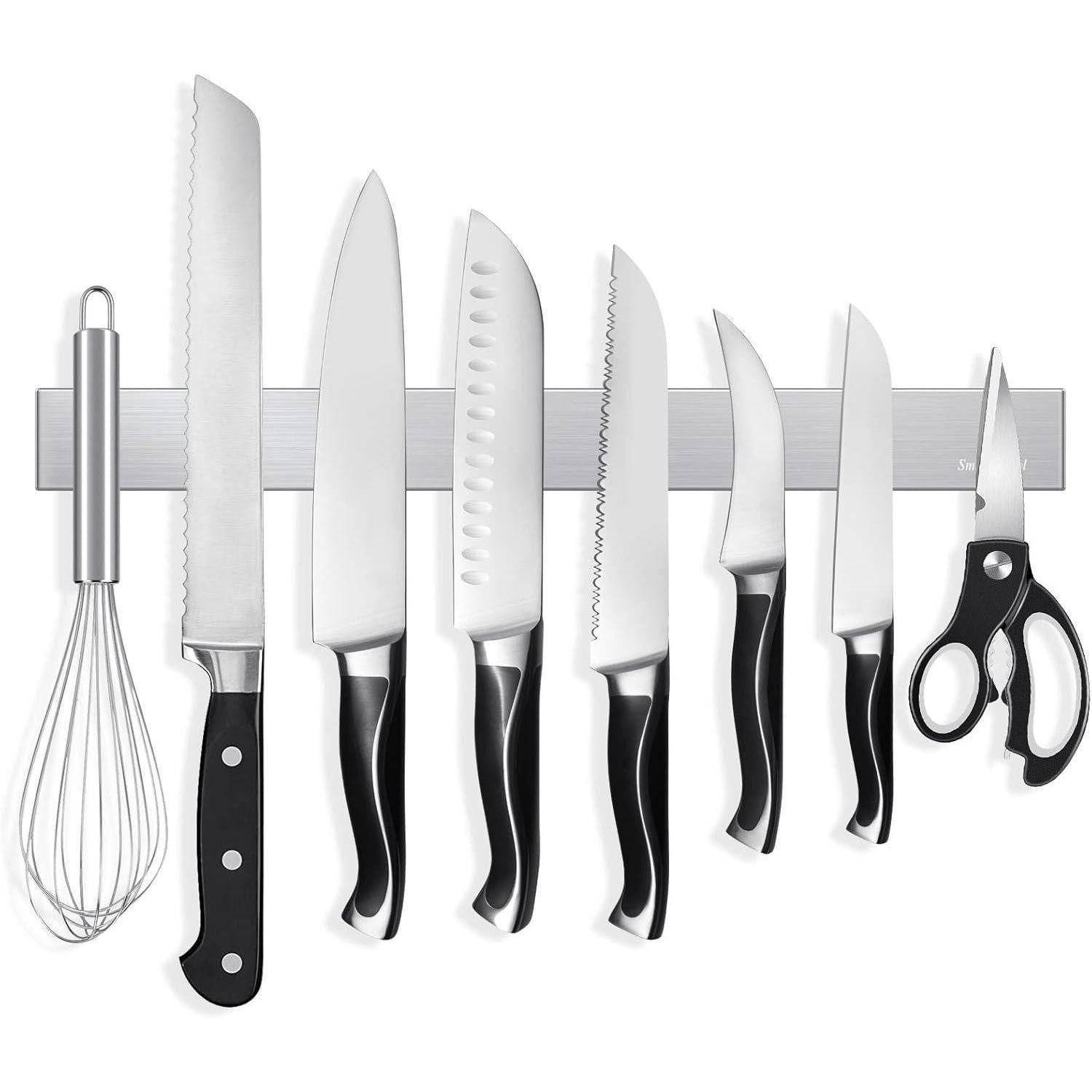 SMART&COOL Magnethalter Magnetleiste Messer Edelstahl 40cm Selbstklebend - Messerhalter