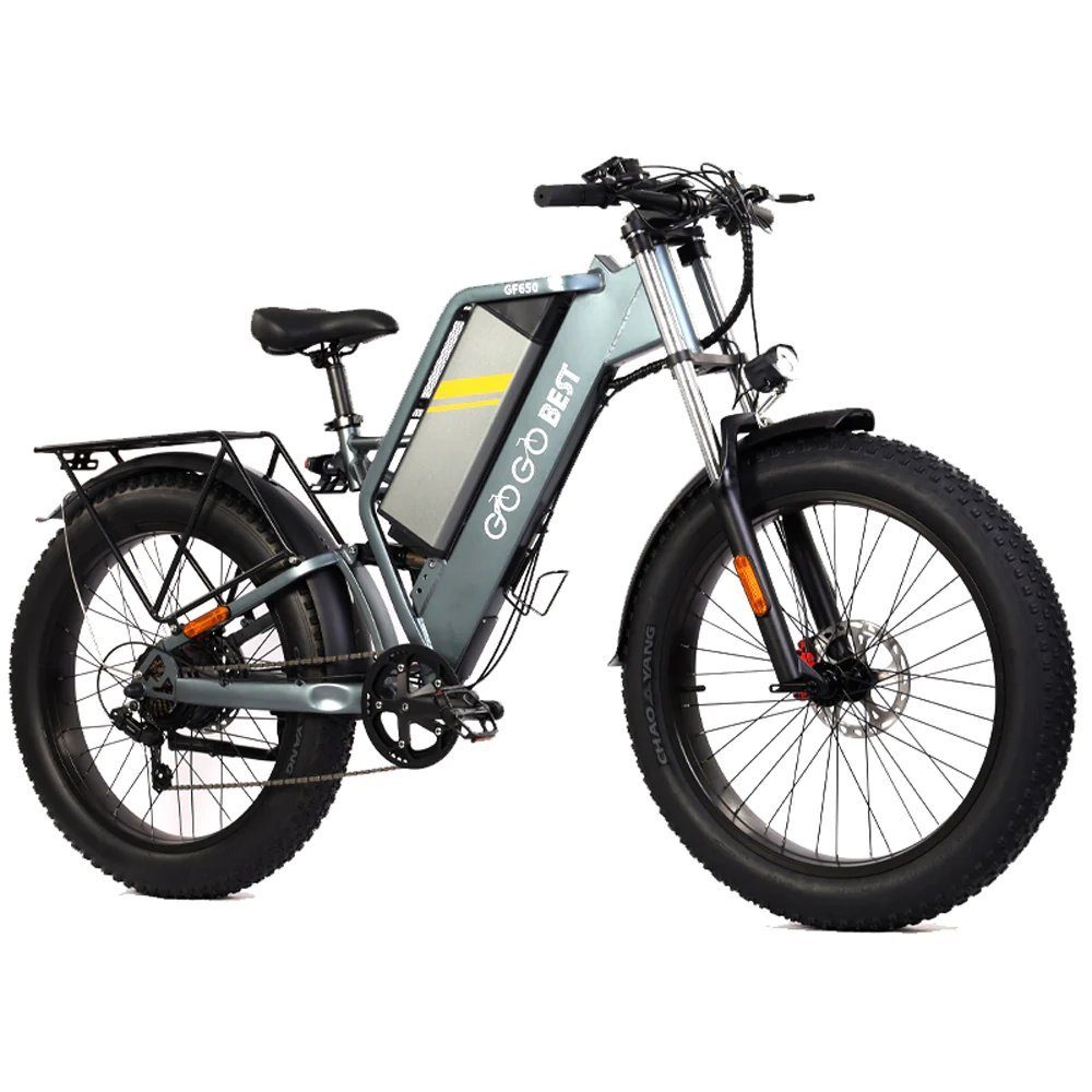 GOGOBEST E-Bike GF650 E-Bike E-fahrrad 1000W Motor 26" Rad Vollfederung mit  Heckablage, 1000,00 W