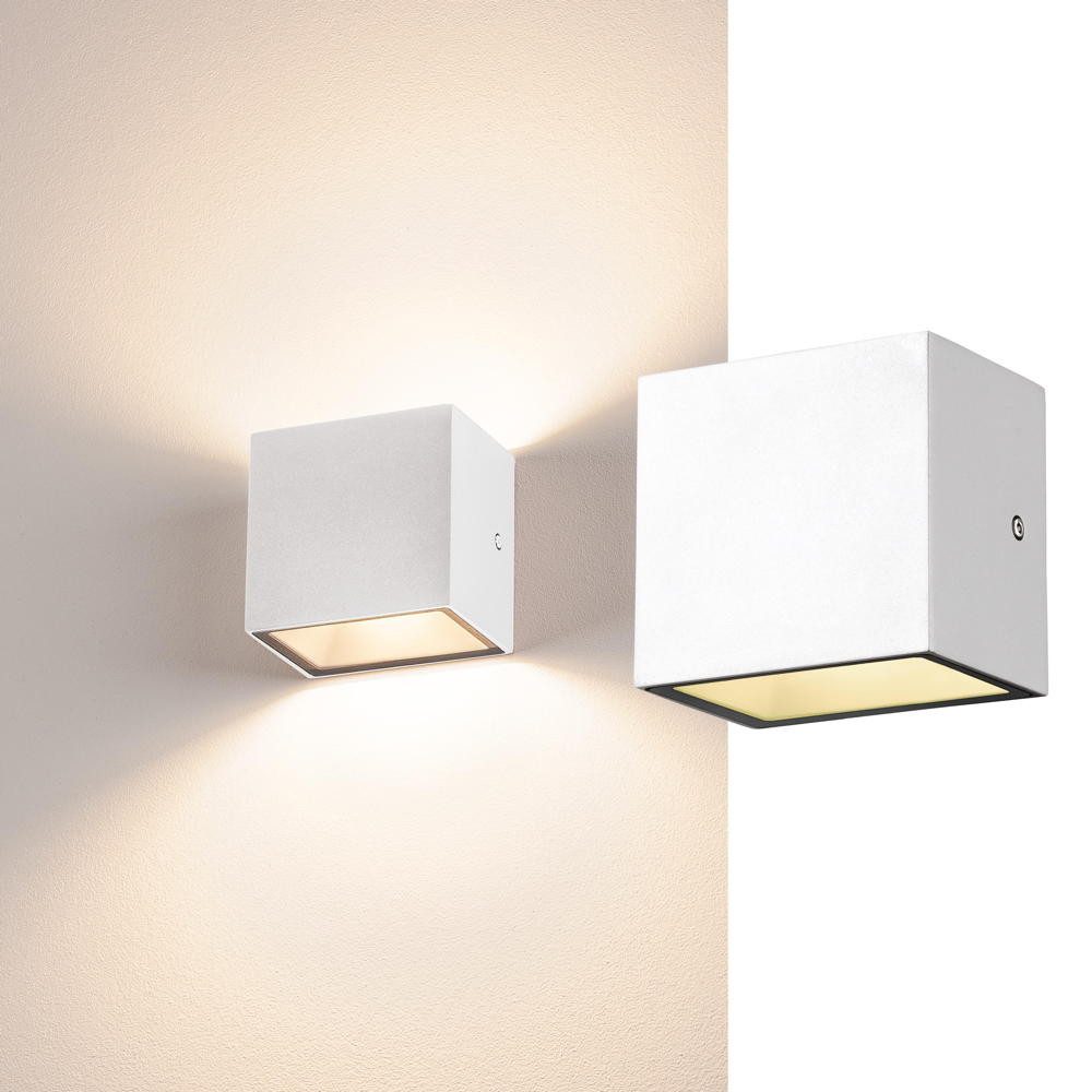 SLV Außen-Wandleuchte LED Wand- und Deckenleuchte Sitra Cube Wl 10W 560lm IP44, LED