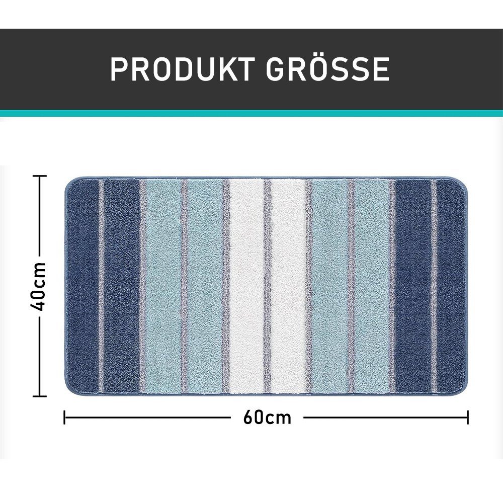 NUODWELL Badematte Badezimmerteppich Rutschfest, Mikrofaser Weich günstig online kaufen
