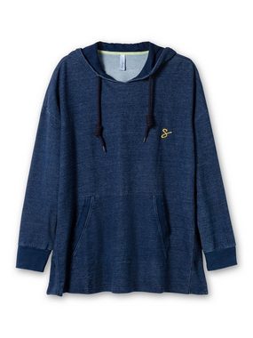 Sheego Kapuzensweatshirt Große Größen mit Kängurutasche, in Denim-Optik