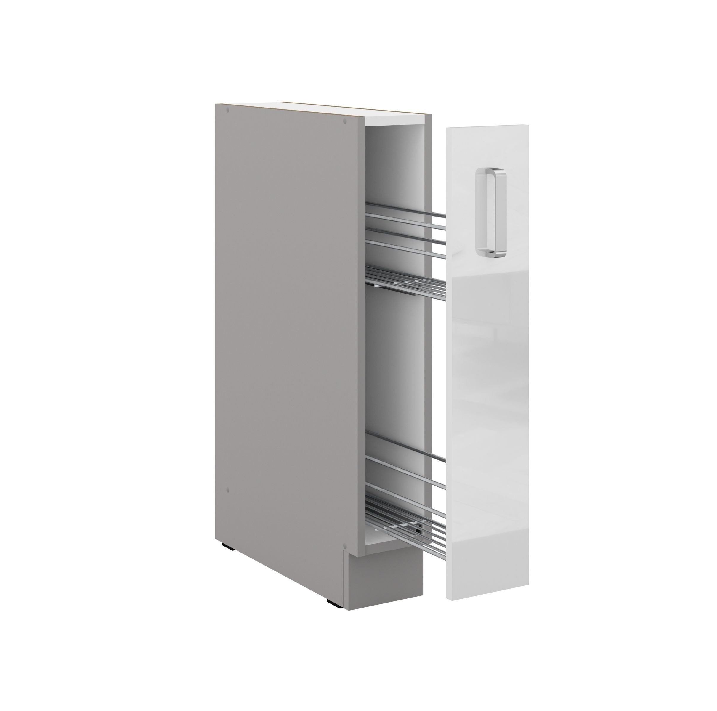 Küchen-Preisbombe Unterschrank Schrankauszug 15 cm Küche Bianca Hochglanz W günstig online kaufen