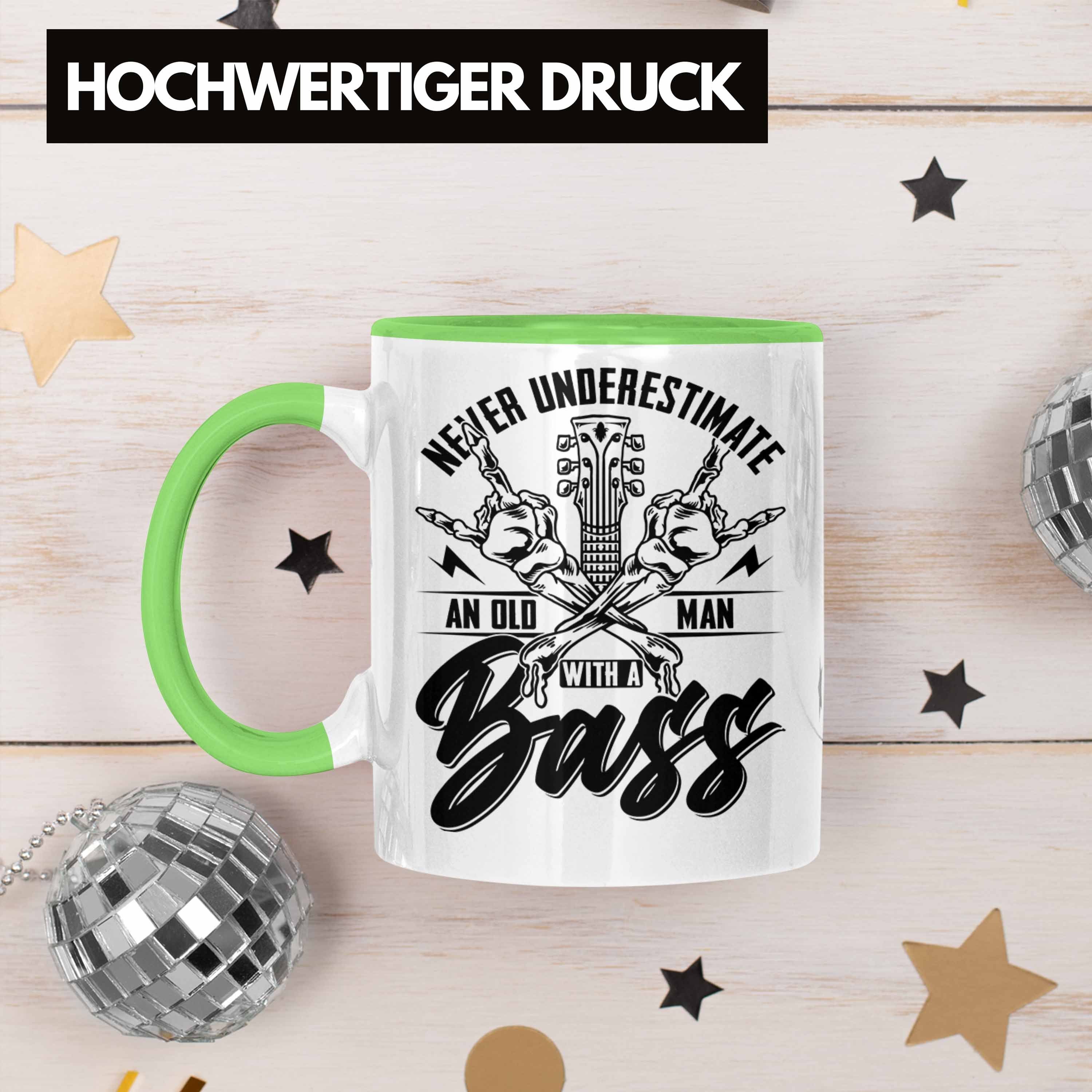 Trendation Tasse Bassist U Grün Never Geschenk Bass-Spieler Kaffee-Becher Geschenkidee Tasse