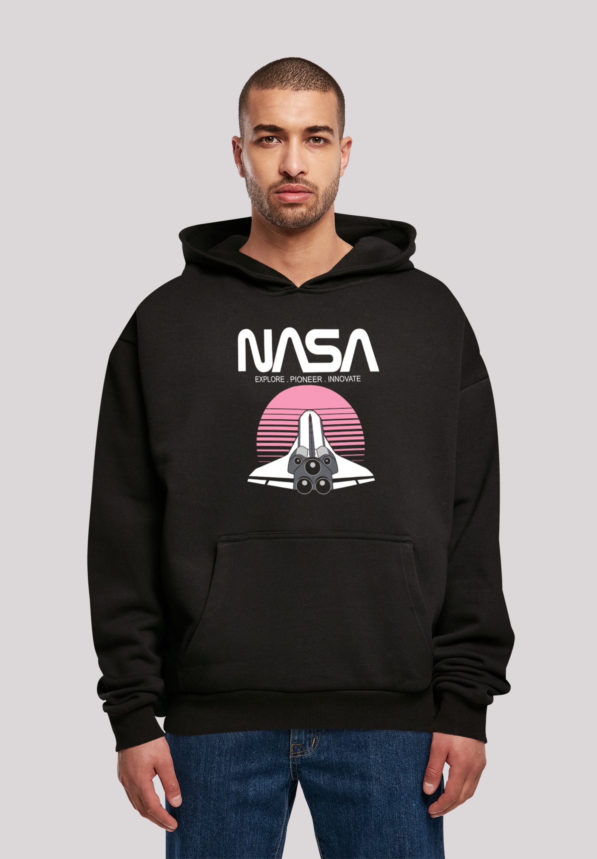 F4NT4STIC Sweatshirt Premium NASA Space Shuttle Sunset Oversize Print | Sweatshirts