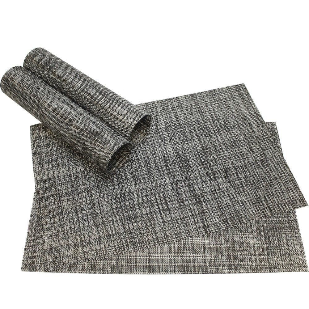 matches21 HOME & HOBBY Platzset Tischset ELEGANCE grau 4er Tischunterlage a günstig online kaufen