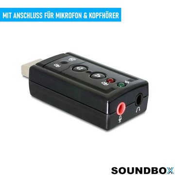 MAVURA SOUNDBOX USB Soundkarte Audio Adapter 7.1 Surround Sound USB-Soundkarte, Soundadapter extern