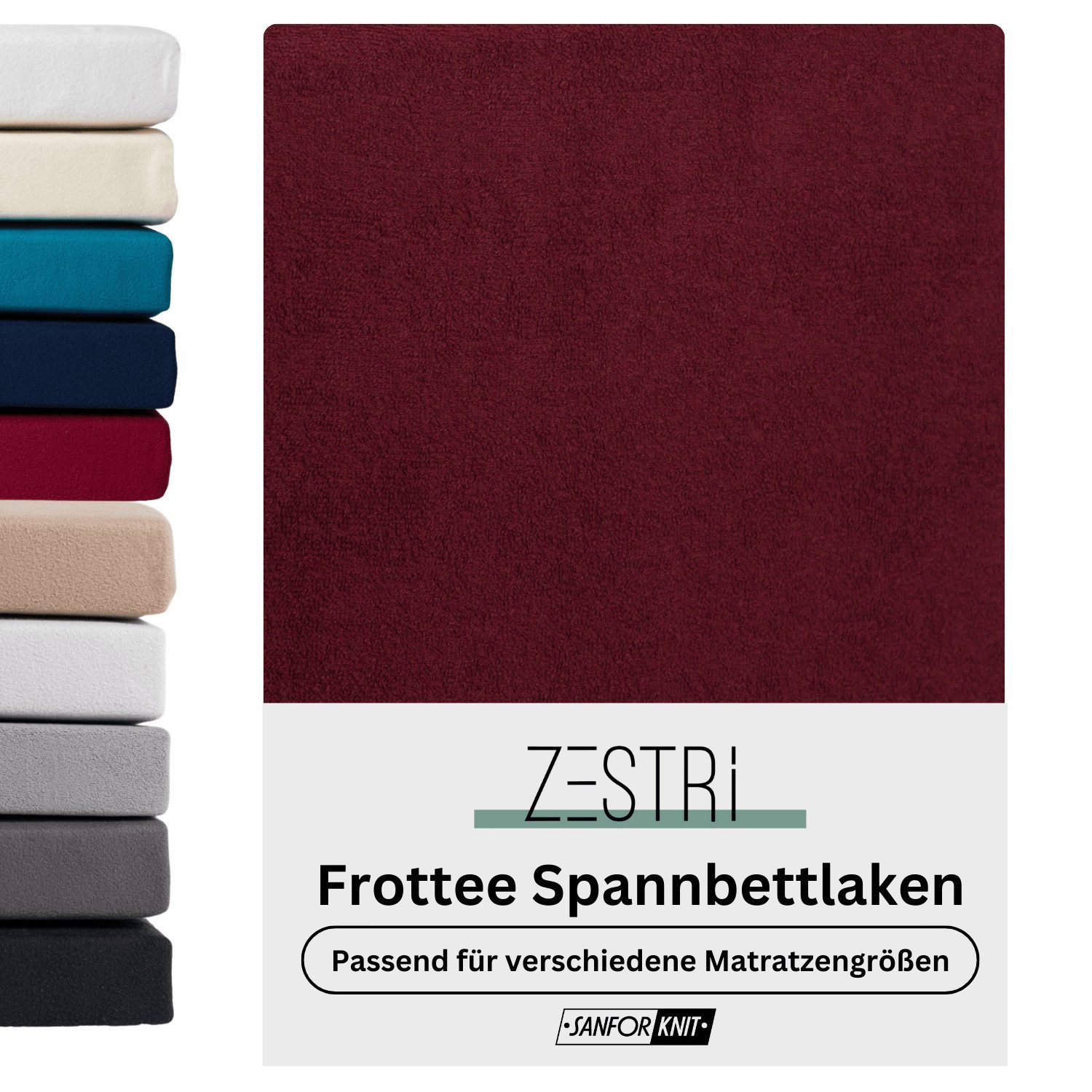 Zestri Spannbettlaken Frottee bis 40 cm günstig online kaufen