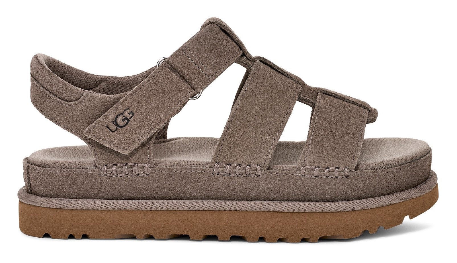 UGG GOLDENSTAR STRAP Plateausandale, Plateausandale, Flat lmit weichem Fußb günstig online kaufen