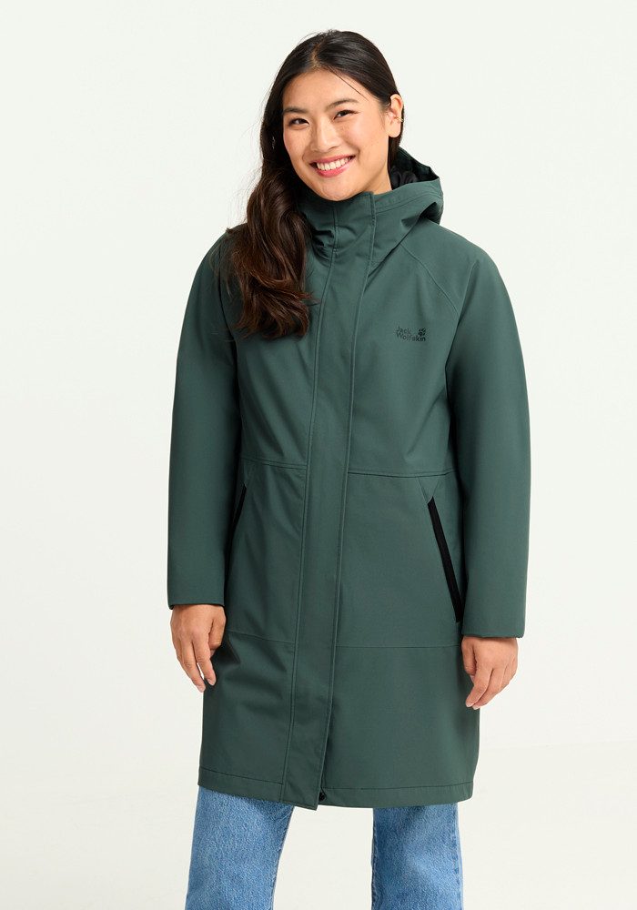 Jack Wolfskin Funktionsmantel ONERA 2L COAT W Wasserdicht, atmungsaktiv, Übergangsjacke
