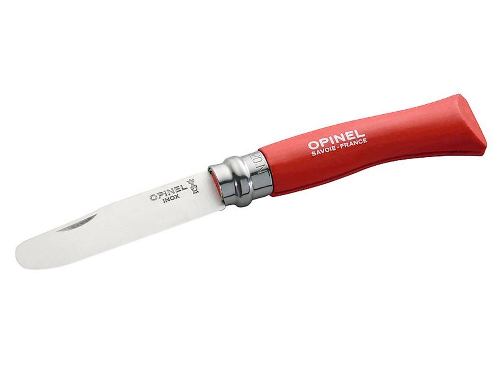 Opinel Taschenmesser Opinel No 07, Kindermesser, rostfrei, Buchenholzgriff rot | Taschenmesser