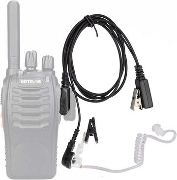 Retevis Walkie Talkie EAK003 Headset Kompatibel mit RT24 RT21 Baofeng UV-5R BF-888S(5 Stück)