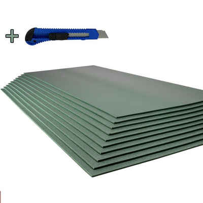 Roysson Home Trittschalldämmplatte Trittschalldämmung 5mm XPS grün fußboden laminat parkett unterlage 5²