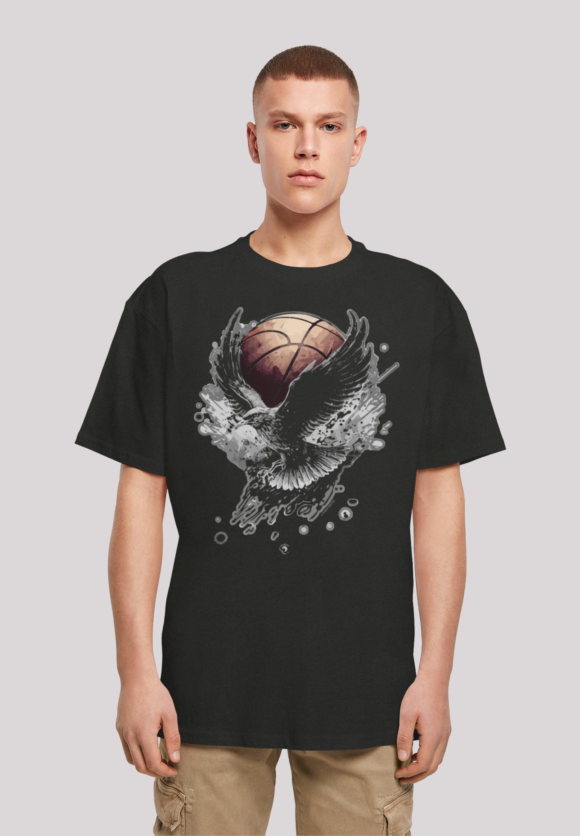 F4NT4STIC T-Shirt Basketball Adler Print schwarz