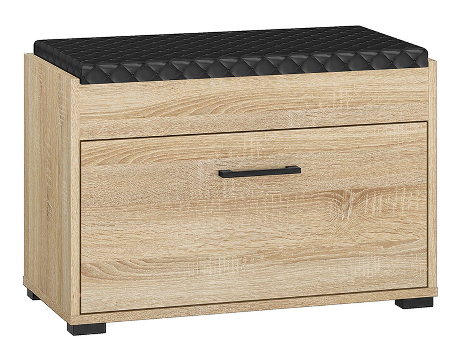 Feldmann-Wohnen Schuhbank Caro (1 Klapptür, 1 Einlegeboden, 1 Fach unter aufklappbarem Oberboden, 1-St., 1-teilig), 70cm sonoma Eiche hell