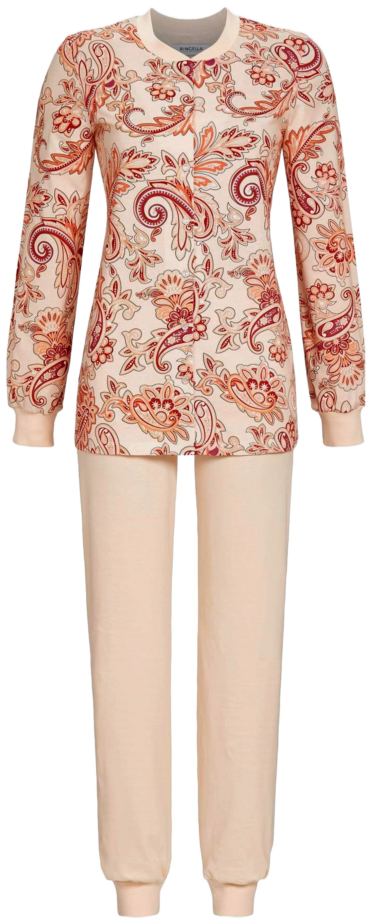 Ringella Schlafanzug Damen Pyjama (2 tlg) Baumwolle geknöpft günstig online kaufen