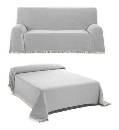 Tagesdecke »Tagesdecke - Wohnzimmer Decke aus Baumwolle in 180x260 oder 230x260 - Praktischer Überwurf als Sofadecke oder Couchdecke - Hochwertiger Bettüberwurf«, Beautex