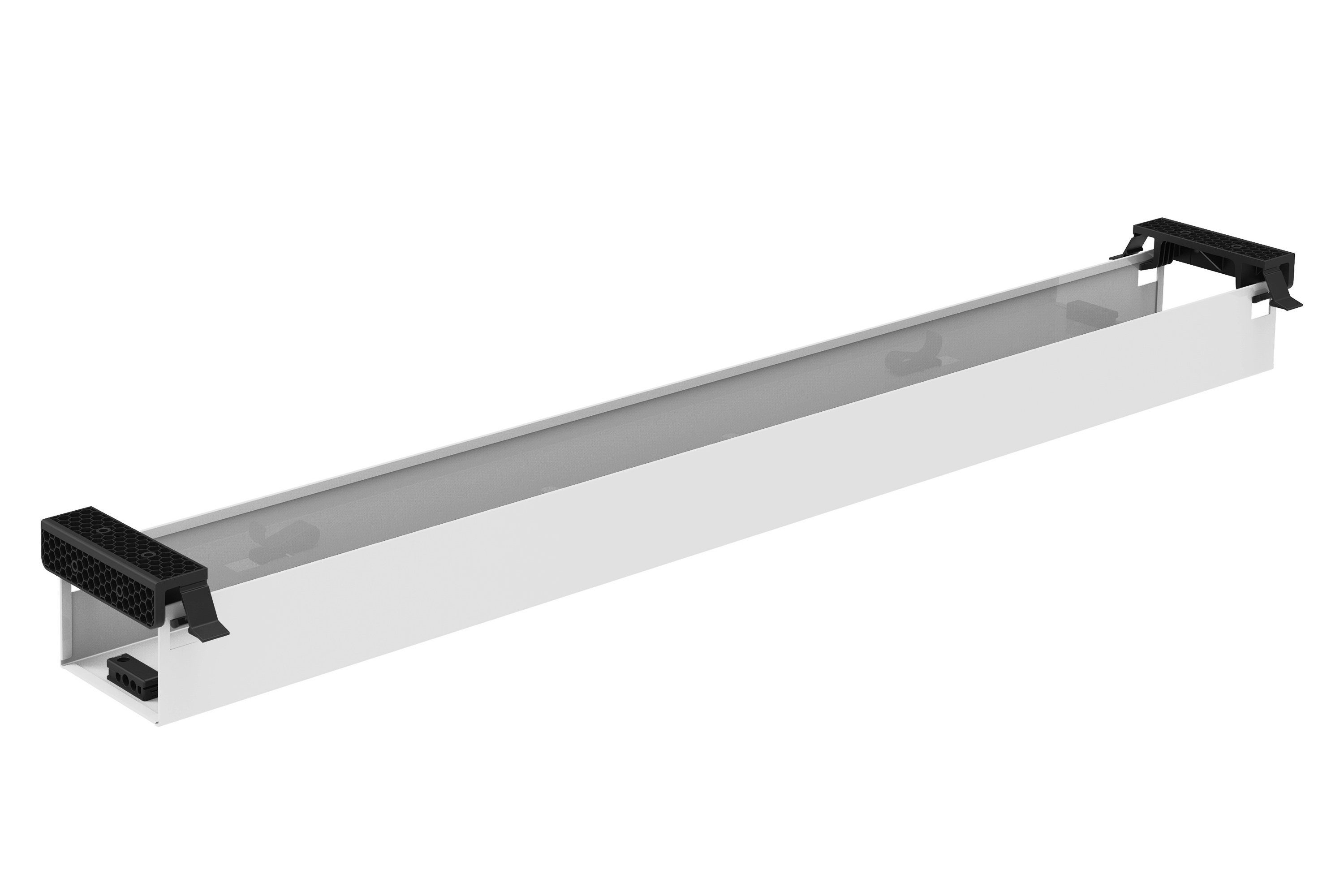 boho office® Kabelkanal, Kabelwanne 107 cm in weiß, beidseitig klappbar mit viel Stauraum