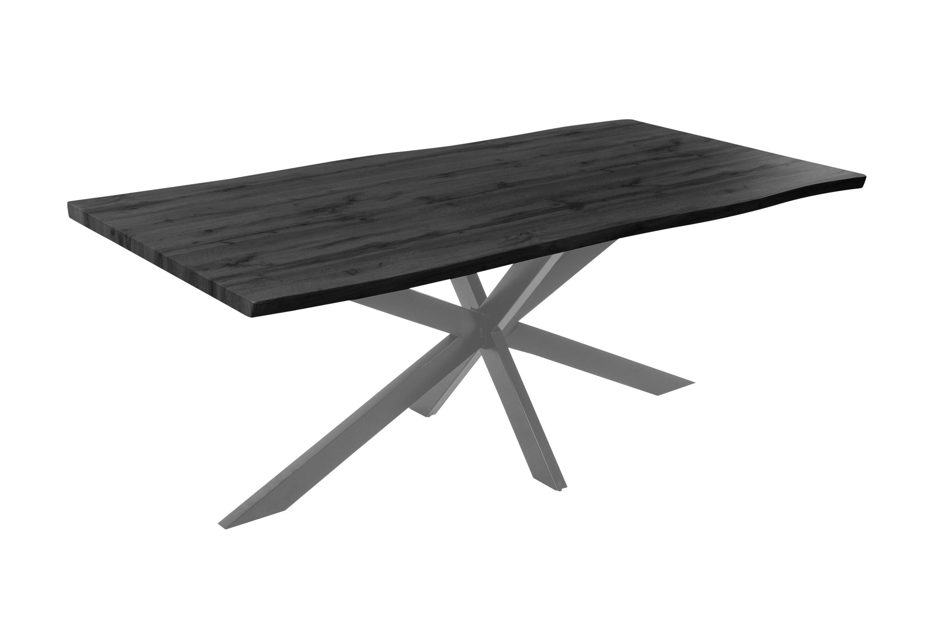 Loreno® Esstisch Josy, Holz-Optik Grau, Baumkante, günstig online kaufen