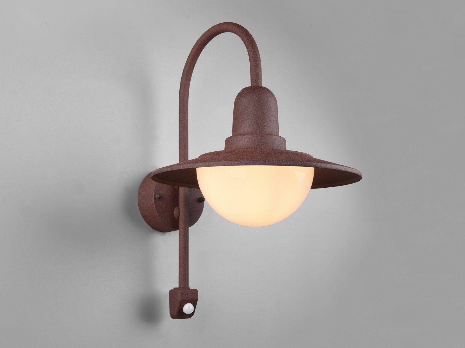 TRIO Leuchten LED Außen-Wandleuchte, Bewegungsmelder, LED wechselbar, Warmweiß, Landhausstil Wandlaterne mit Bewegungsmelder, Fassadenlampe Hauswand