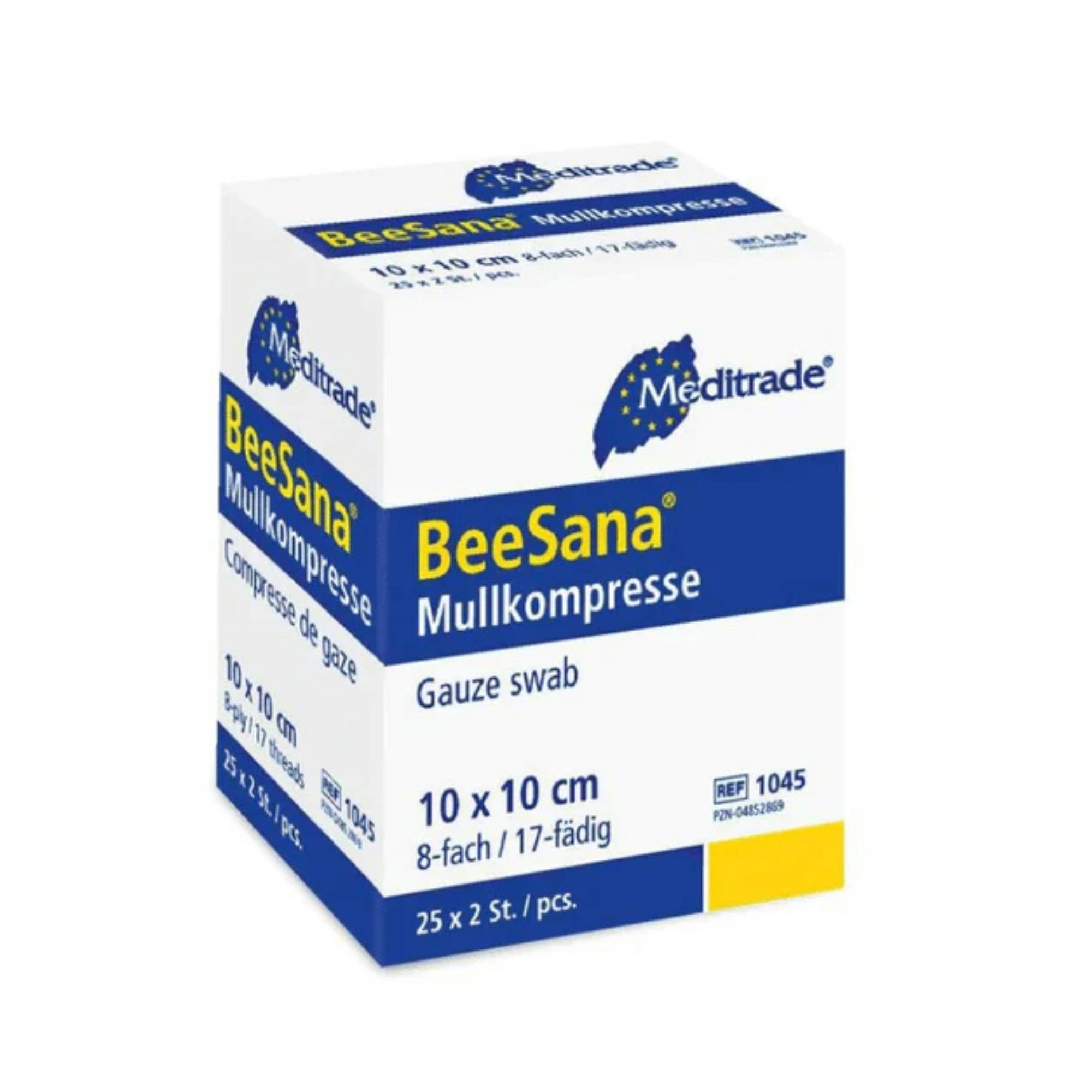 MediTrade Bandage Meditrade BeeSana® - Mullkompresse ohne RöKo, steril - 25 x 2 Stück