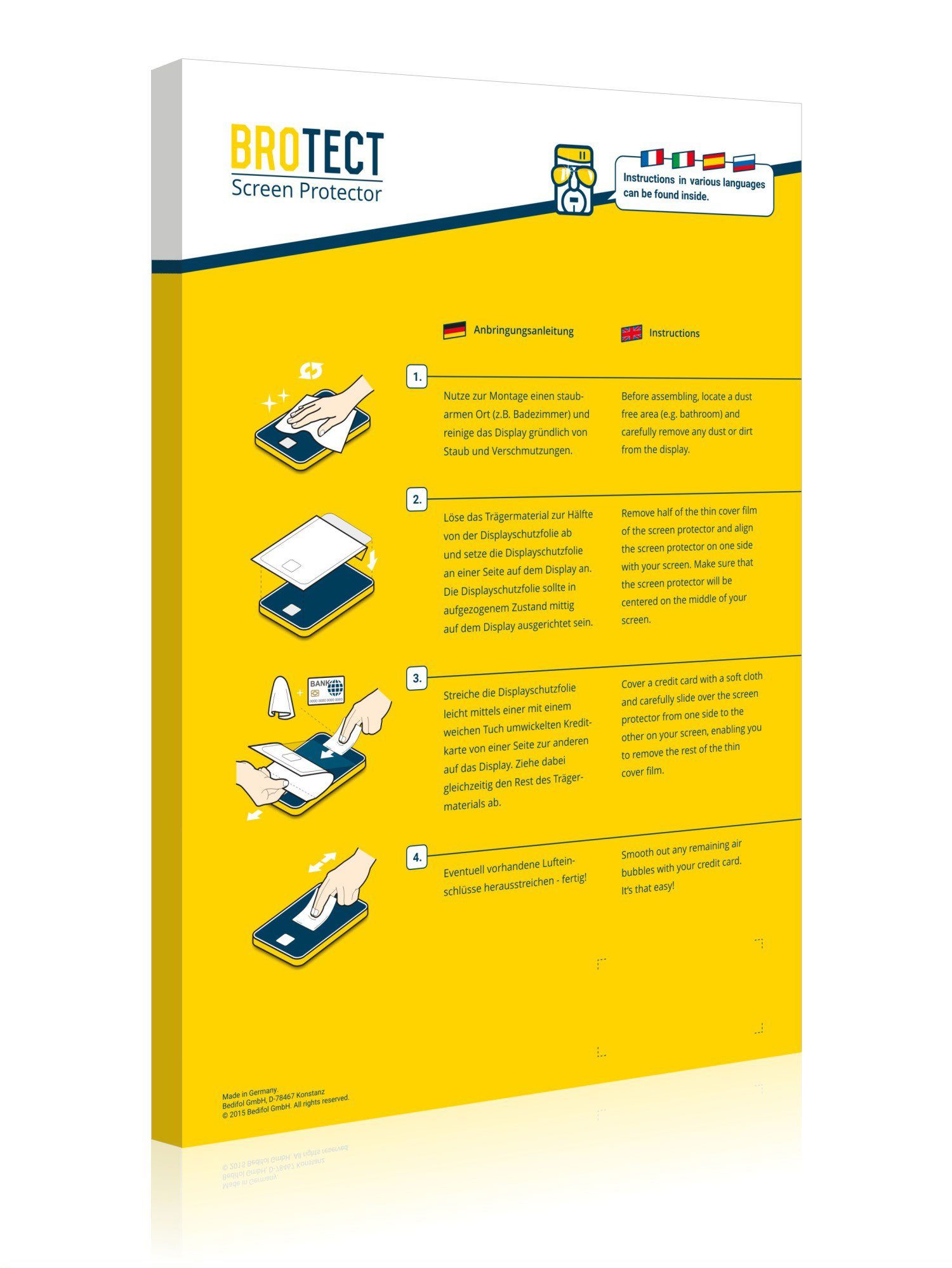 BROTECT Displayschutzglas Folie für Honeywell Ck62, Schutzfolie Glas Panzer Display Schutz klar