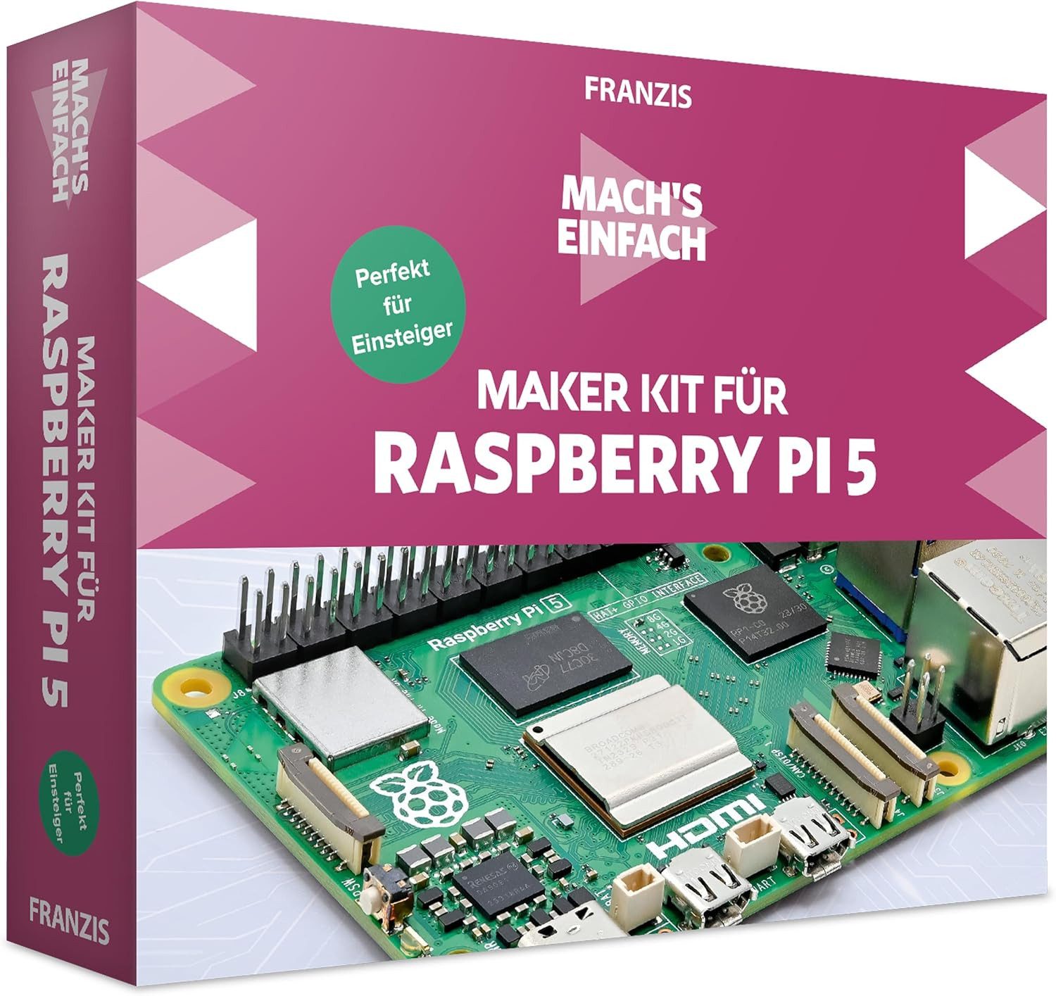 Raspberry Pi FRANZIS 67219 Mach's einfach Raspberry Pi 5 für Einsteiger + Handbuch Mini-PC