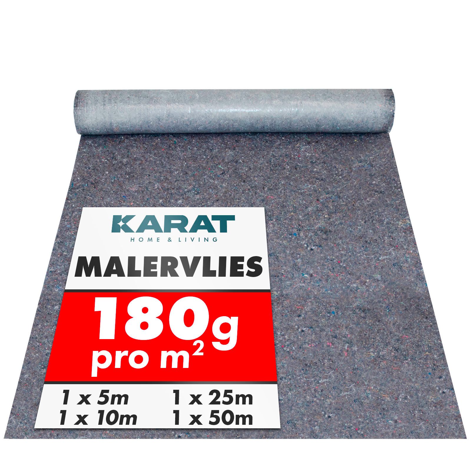 Karat Malervlies 180g/m², Top Qualität, Wiederverwendbar und langlebig